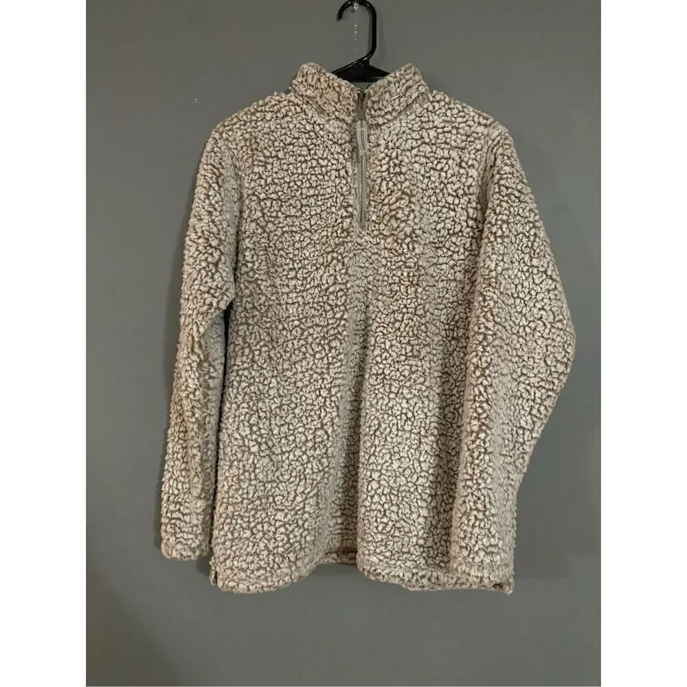 J. America Quarter Zip Pullover Sherpa Size Large